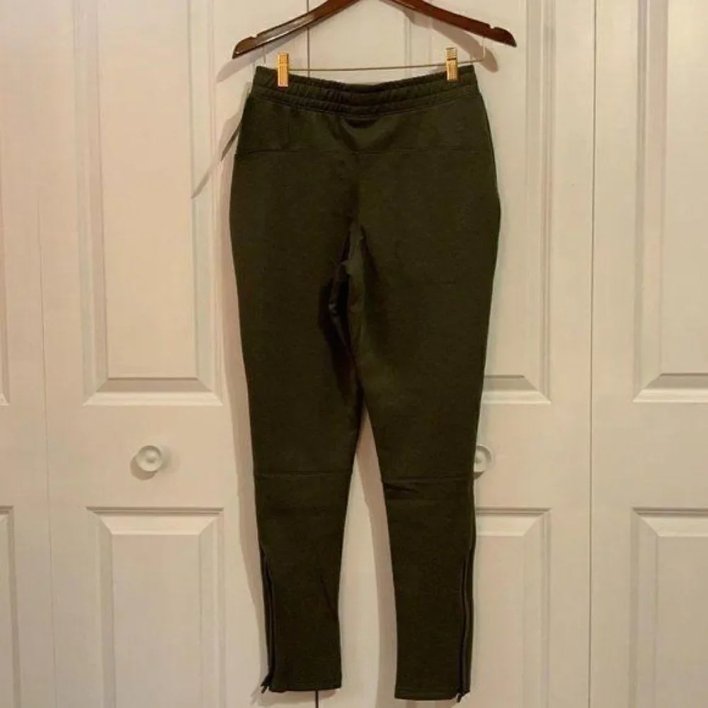 All In Motion Army Green High Rise Zippered Cuff Joggers With Pockets Small New